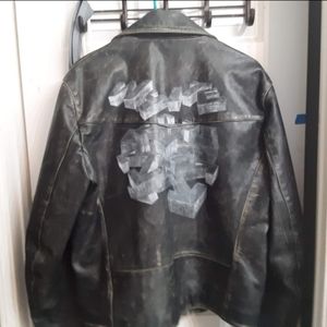 Off white brand leather jacket
